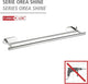 Wenko turbo-loc® double towel holder orea duo stainless steel glossy 60cm wide - towel rack - mounting without drilling - self-adhesive - 10 year warranty