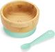 Set stoviglie Munchkin in bambù per neonati e bambini piccoli - cucchiaio e ciotola in silicone con ventosa - antiscivolo - dai 6 mesi