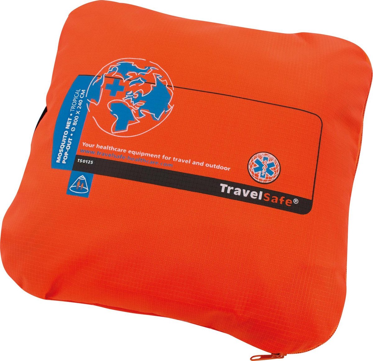 Travelsafe mosquitonet - pop out - pyramide - tropenproof - 1-2 persoons