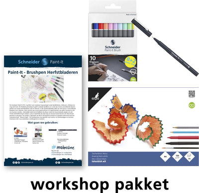 Strumenti da scrittura Schneider fineliner schneider - workshop sulle foglie autunnali - accessori inclusi - doc-ws-pak-sp3