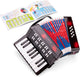 New Classic Toys ® fisarmonica giocattolo per bambini - strumento giocattolo - nero - incluso libretto di musica con 8 canzoni - da 3 anni
