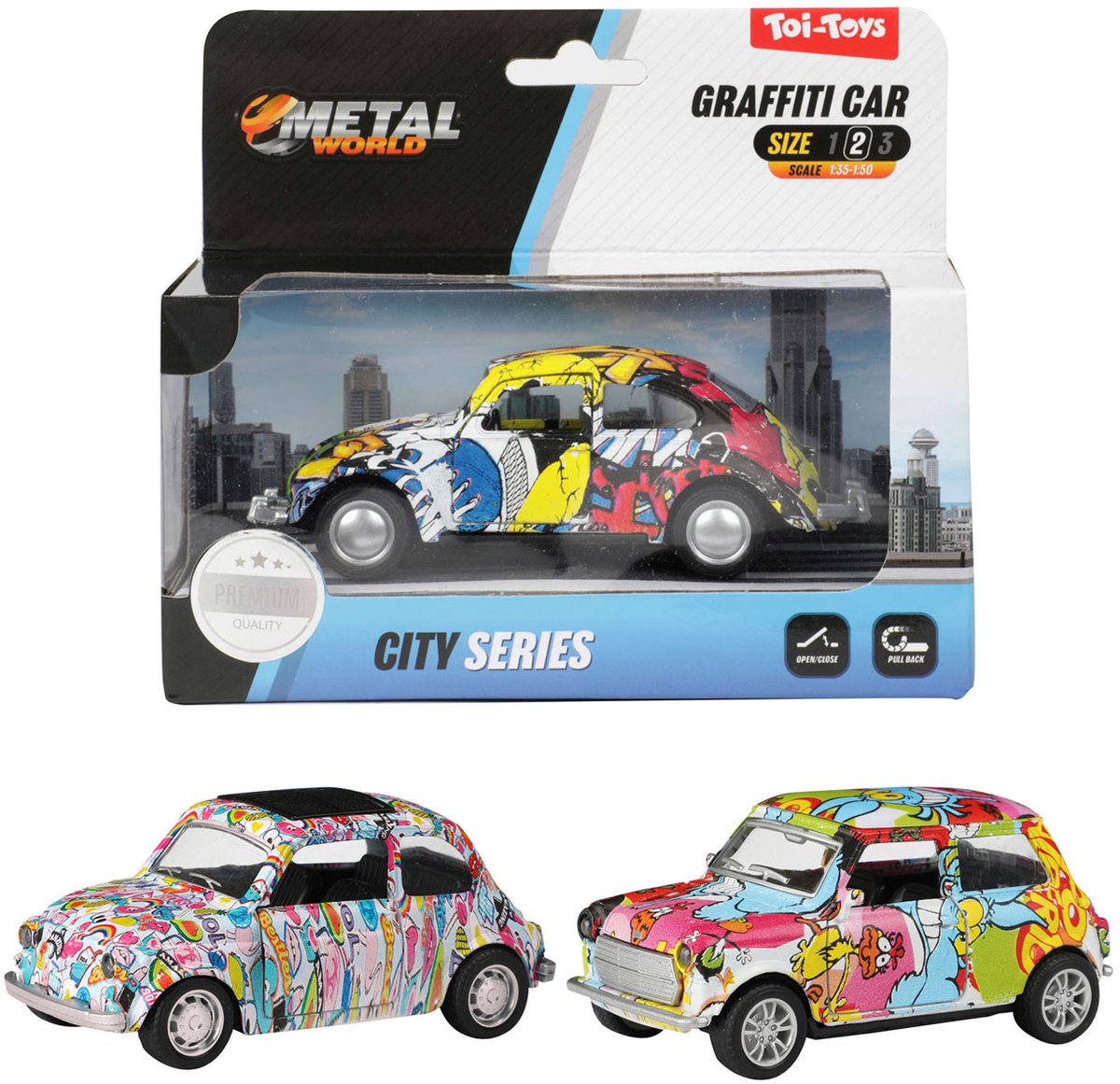 Auto graffiti a tiraggio in metallo