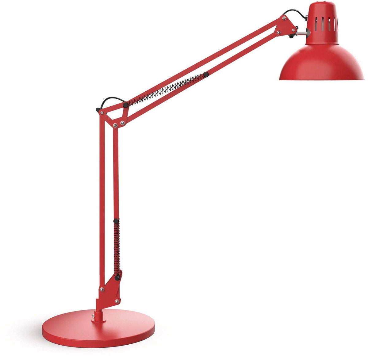 Maul study desk lamp - metal - red - E27 fitting - table lamp