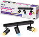 Lámpara de techo Wiz imageo - foco de superficie - 3 focos - luz blanca cálida a fría - iluminación LED inteligente - casquillo gu10 - 3x 5w - negro - wi-fi