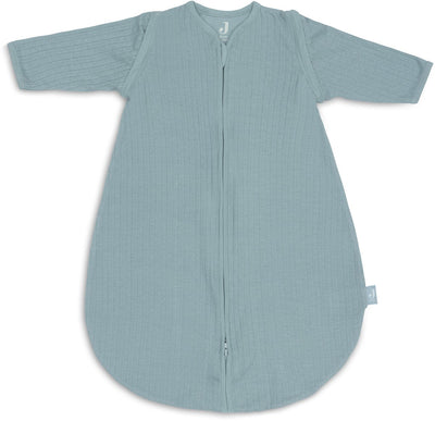 Jollein sacco nanna estivo neonato con manica staccabile 60 cm - rotondo - verde mare aperto - sacco nanna estivo
