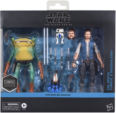 Star Wars la serie nera Cal Kestis, Turgle e Skoova Stev - set di action figure - 15 cm