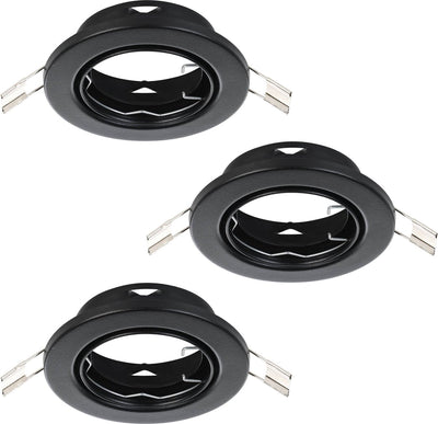 Faretto da incasso Eglo agulo 1 - gu10 - ø 8,5 cm - nero - set da 3 pezzi - inclinabile