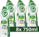 Cif - abrasivo cleanboost - ingredientes 100% naturales - 101 superficies - 8 x 750 ml