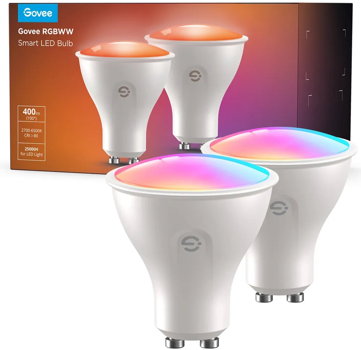 Govee slimme gu10 spot matter rgbww 400 lumen - 5 cm - 2-pack
