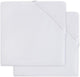 Jollein - jersey de colchón con caja de sábanas ajustables para bebé (blanco) - algodón - 2 piezas - sábana ajustable para bebé, caja de sábanas ajustables - 75x95cm