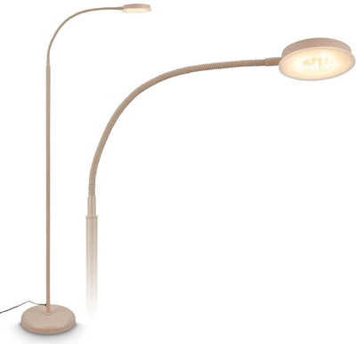 B.k.licht briloner megg - Lampada da terra a LED - orientabile dimmerabile - altezza 125,5 cm - luce bianca calda - lampada da terra moderna - lampada da lettura per soggiorno - beige