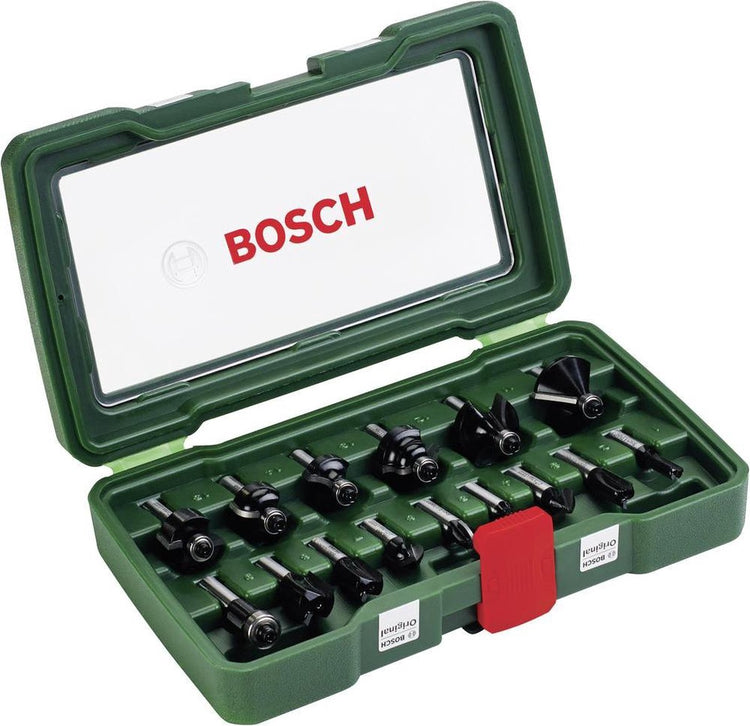 Frese per legno Bosch - gambo � 8 mm - 15 pezzi - adatte a tutte le marche