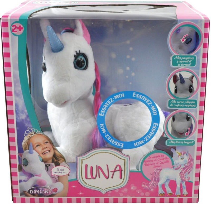 Dimian peluche luna raconte 3 histoires - yeux mobiles - fr.