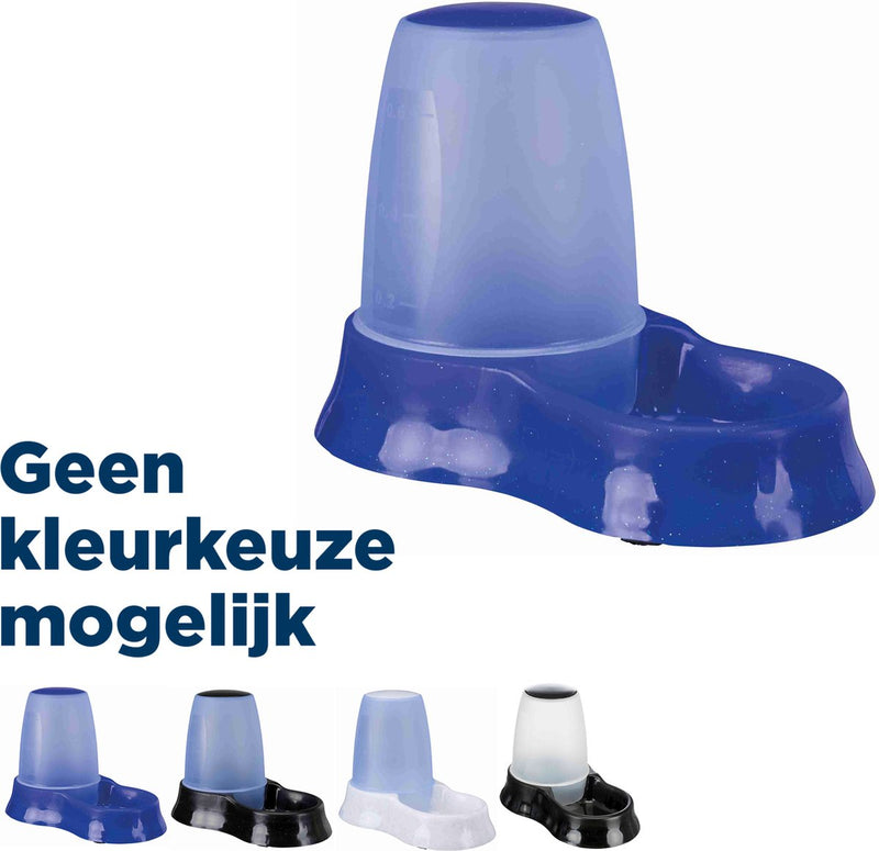 Trixie distributore d'acqua per alimenti - plastica 600 ml - antiscivolo, lavabile in lavastoviglie, 2 pezzi