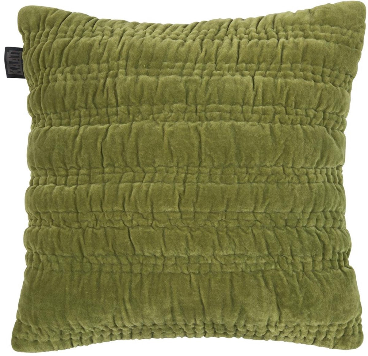 Kaat amsterdam quilta sierkussen - 43x43 cm - olijfgroen