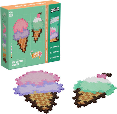 Plus plus plus-plus puzzle by number ice cream cones 250 pcs (4346)