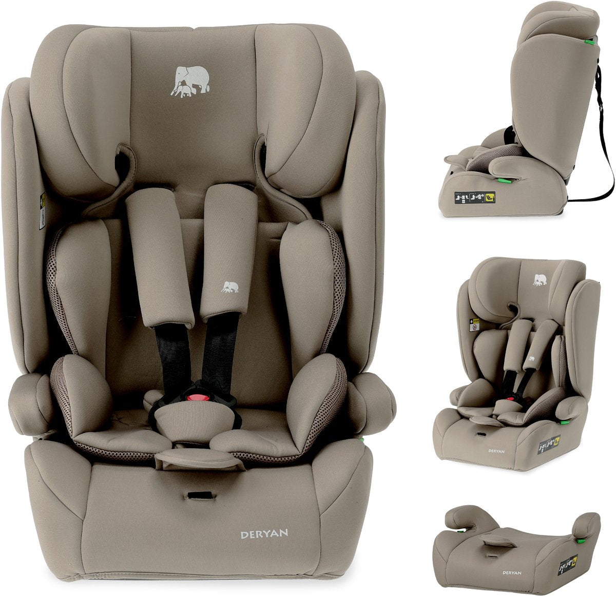 Deryan carter basic i-size autostoel - 15 maanden tot 12 jaar - truffle nougat