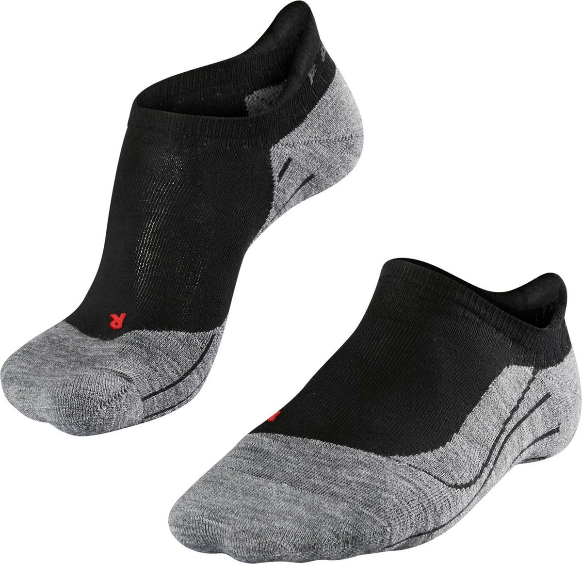 Falke ru4 invisible anti-blaar katoen functioneel materiaal hardloopsokken dames zwart - maat 39-40