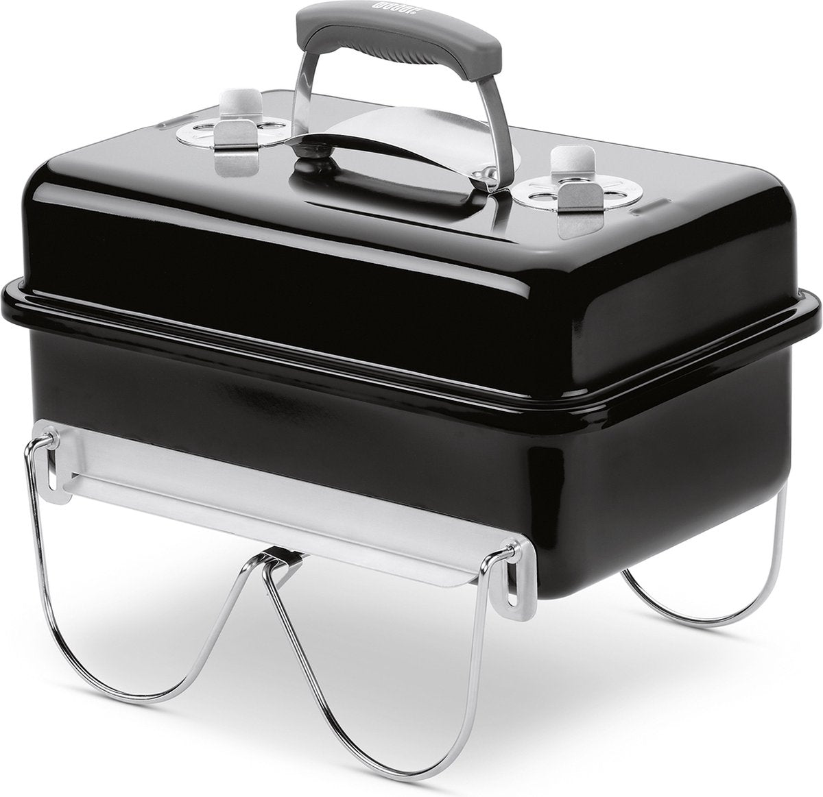 Weber go-anywhere® - 42 x 46 cm grillrooster - houtskoolbarbecue - zwart - gesloten ketel voor asopvang - ventilatieroosters in deksel - dekselvergrendeling - stabiel frame - kras- en roestbestendig
