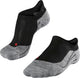 Falke ru4 invisible anti-ampolla algodón material funcional calcetines para correr mujeres negro - talla 41-42