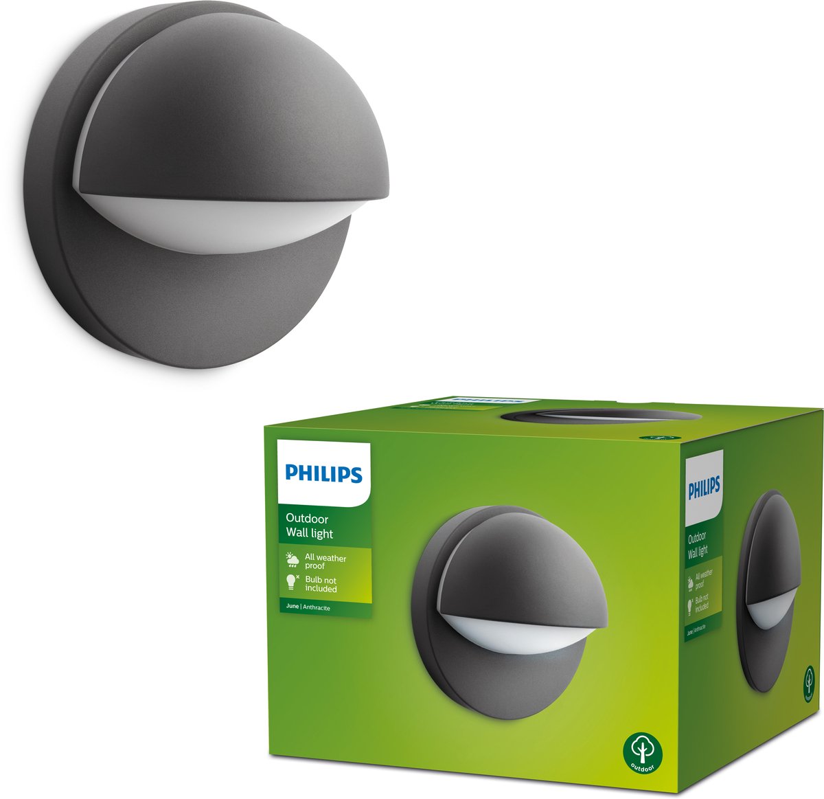 Lampada da parete per esterni Philips LED Philips June - antracite