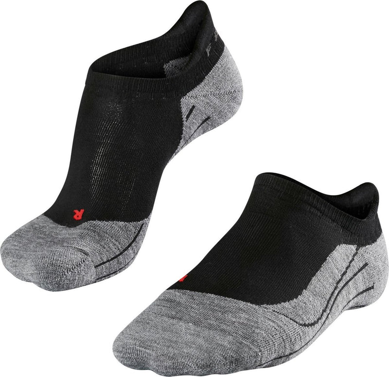 Falke ru4 invisible anti-ampolla algodón material funcional calcetines para correr mujeres negro - talla 39-40