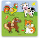Vigatoys viga juguetes cabeza rompecabezas animales de granja junior 22,5 x 22,5 cm madera