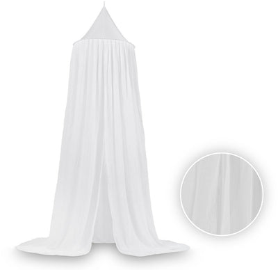 Jollein - zanzariera per bambini vintage (bianco) - cotone - poliestere - velo per bambini, baldacchino - 245 cm