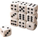 Dadi Eddy Toys 10 pezzi - dadi a sei facce - bianchi con punti neri - set per giochi da tavolo e giochi di dadi