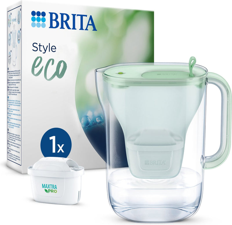 Filtro per l'acqua Brita style eco - 2,4l - verde - incl. 1 filtro per l'acqua Maxtra Pro Pure Performance