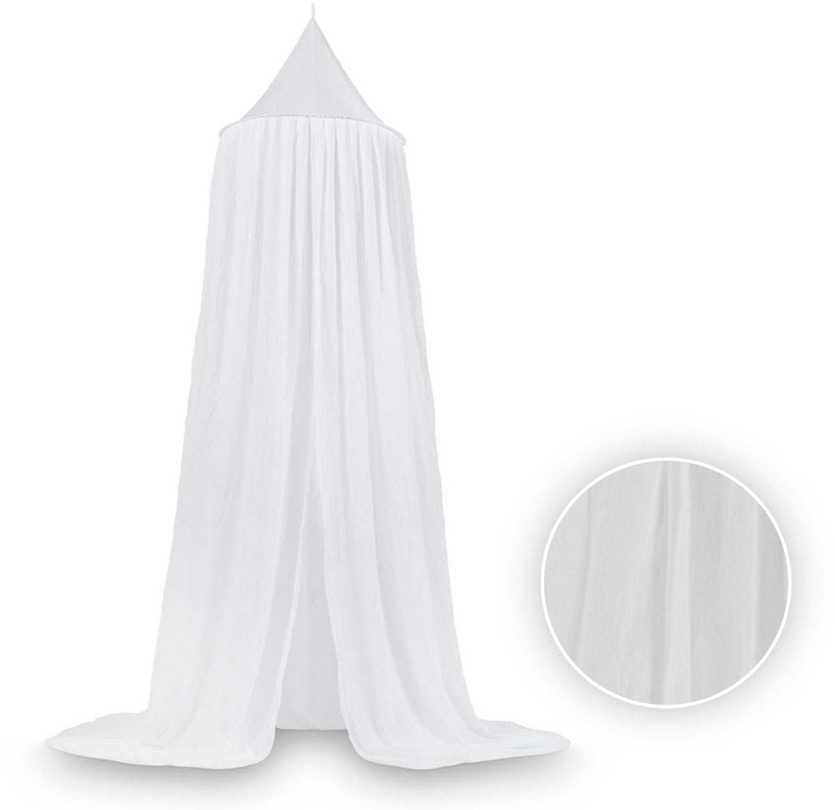 Jollein - mosquitera para bebé vintage (blanco) - algodón - poliéster - velo para bebé, dosel para cama - 245 cm