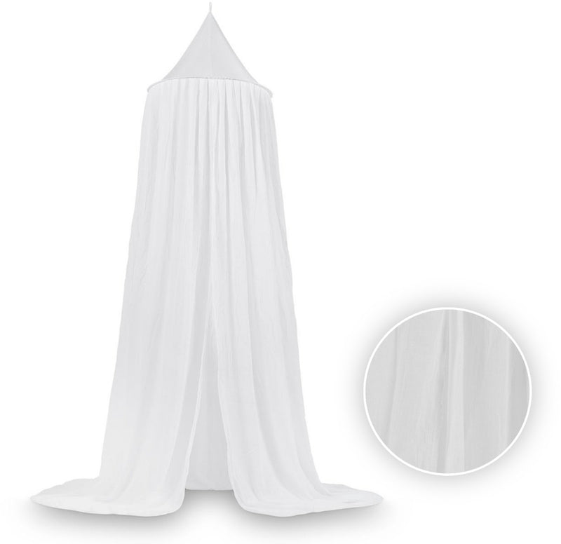 Jollein - mosquitera para bebé vintage (blanco) - algodón - poliéster - velo para bebé, dosel para cama - 245 cm