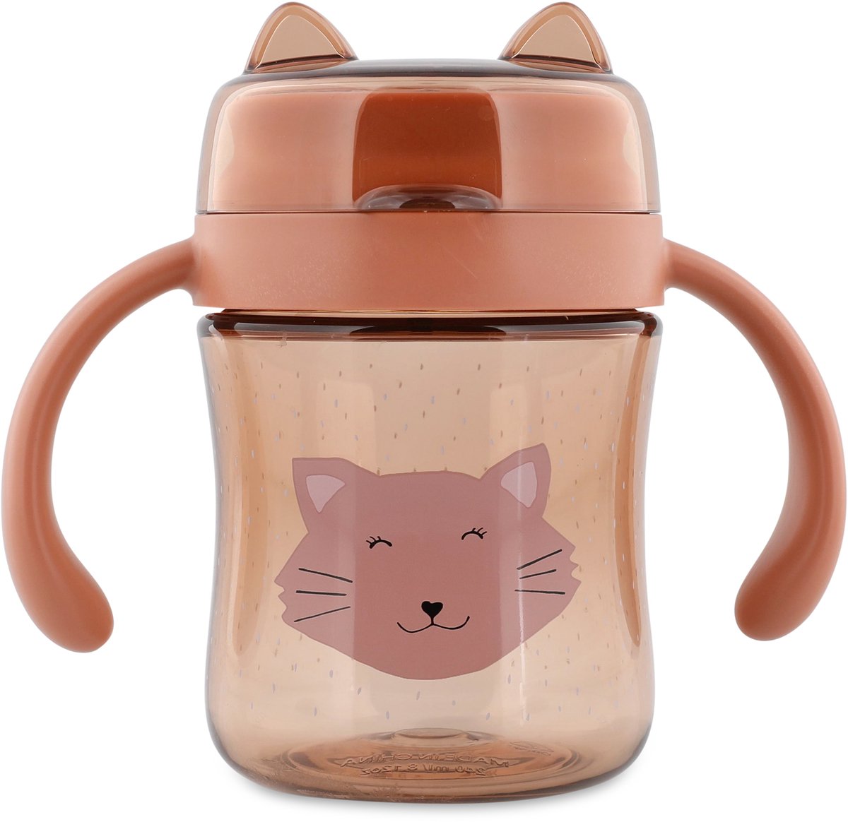 Trixie | Vaso 360° con asas - mrs. gato - fácil de agarrar - a prueba de fugas - tritan - apto para lavavajillas