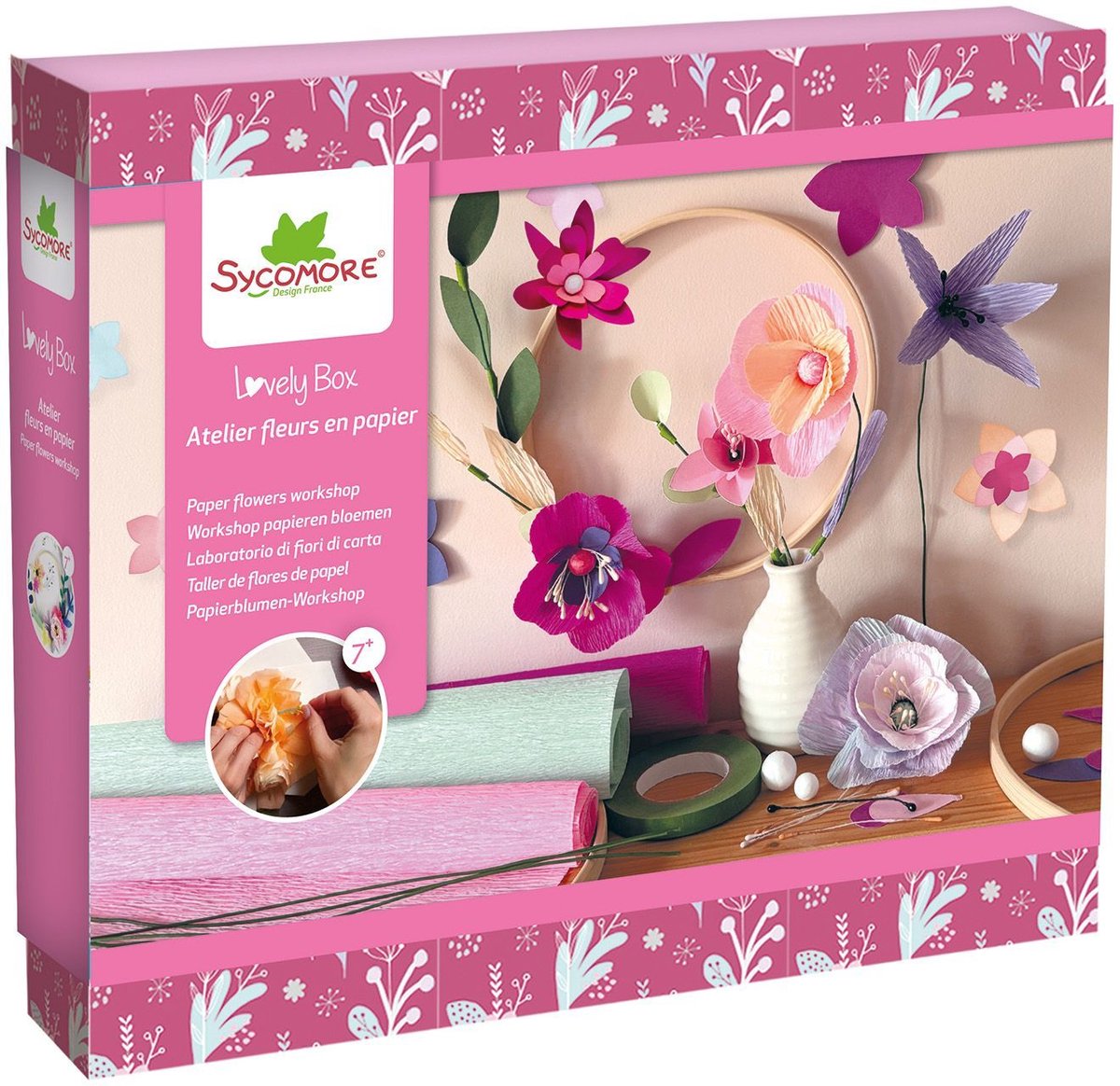 Set di carta per decorazioni floreali Sycomore da 7 anni.