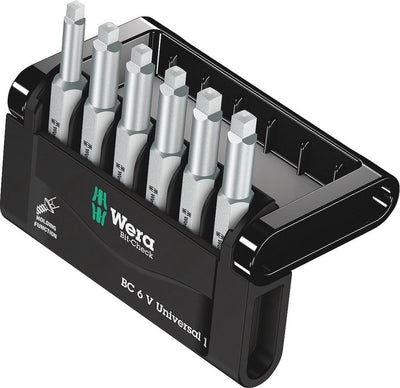 Wera bit-check 6 v universal 1 05056478001 bitset 6-delig binnen-vierkant (robertson) torsion zone