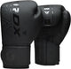 Guantoni da boxe Rdx Sports F6 Kara - Guantoni da boxe - Allenamento - Guanti per arti marziali - Boxe - Nero - Opaco - 12 oz