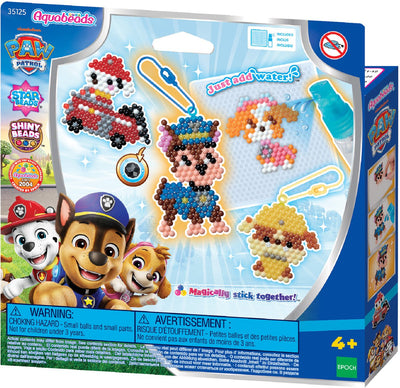 Aquabeads paw patrol keychain craft set - beads that stick with water