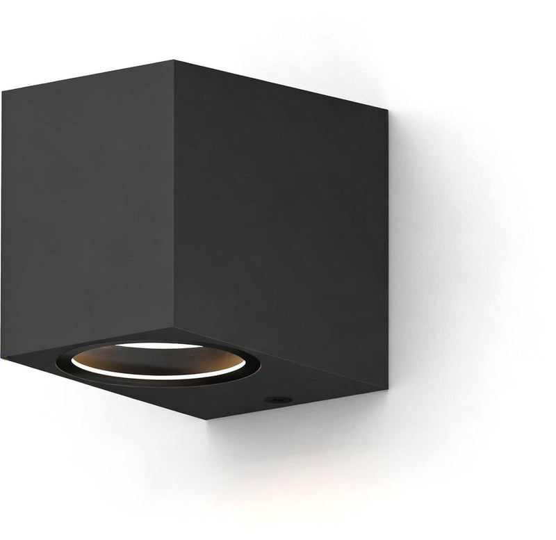 Calex aplique downlight sanremo - gu10 - ip54 resistente al agua y al polvo - apto para interior y exterior - fácil instalación - rectangular - negro