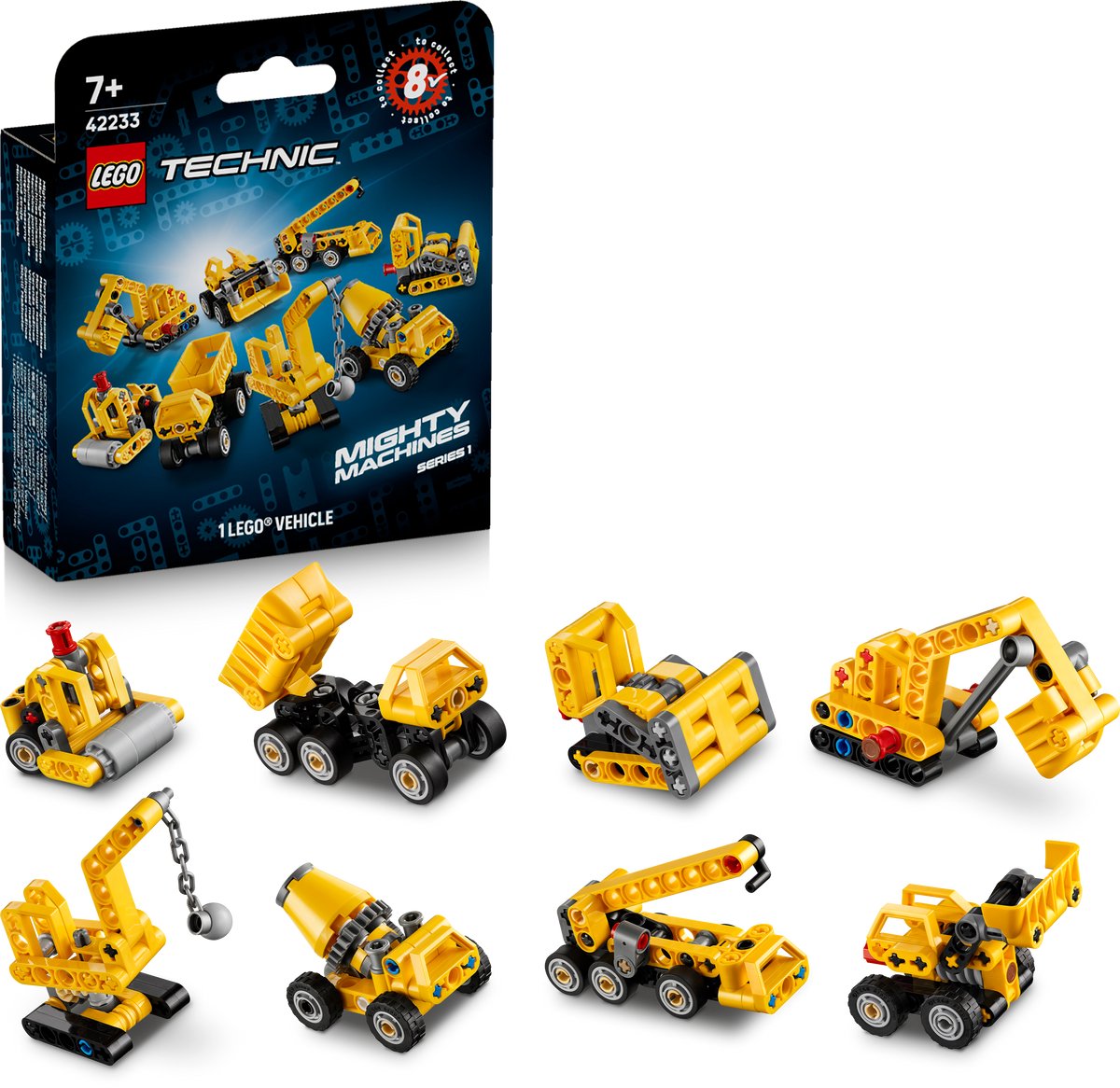 Lego ® technic mighty machines - caja sorpresa con juguetes de construcción - vehículos coleccionables - 42233