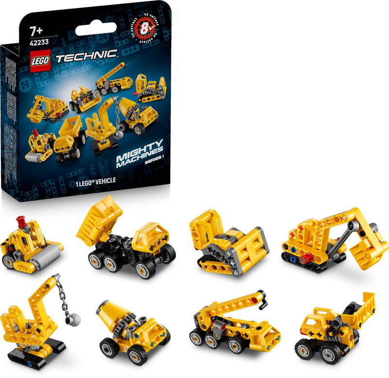 Lego ® technic mighty machines - caja sorpresa con juguetes de construcción - vehículos coleccionables - 42233