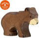 Holztiger wild - oso pardo pequeño - 9x2x7cm - figura de madera - hecho a mano