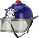 Police del casco con luce e suono