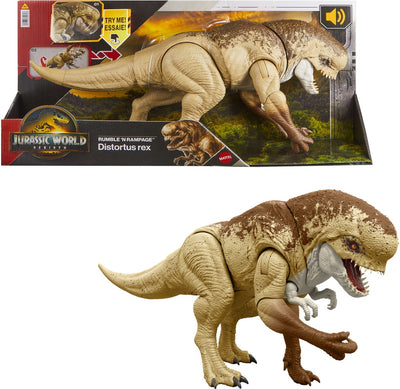 Mattel Jurassic World Rebirth - Dino villano - Distortus Rex