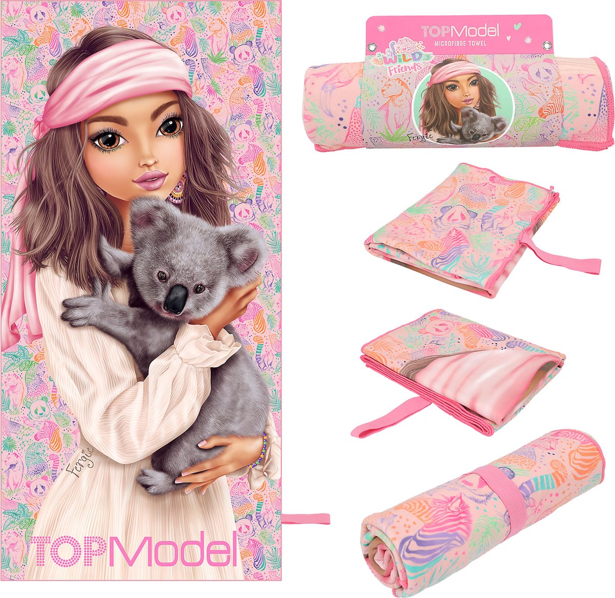 Depesche - topmodel microvezel handdoek - wild