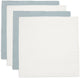 Jollein - muselina pequeña 70x70cm - manta envolvente - algodón suave - 4 piezas - verde mar marfil