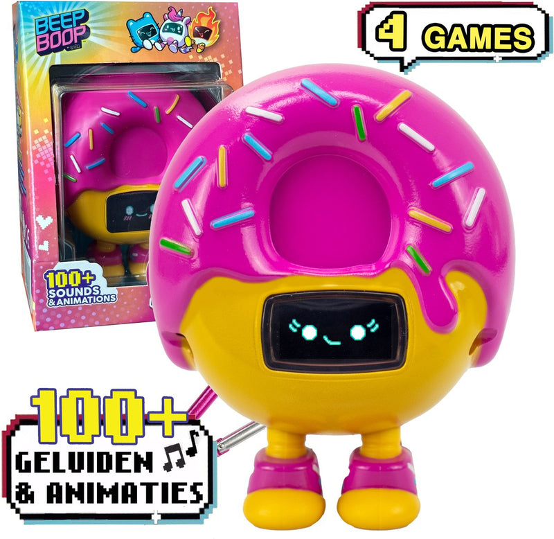 Eolo beep boop mochi - il tuo animale domestico virtuale con emozioni, 4 giochi e oltre 100 animazioni sonore - cura e gioca - giocattoli interattivi