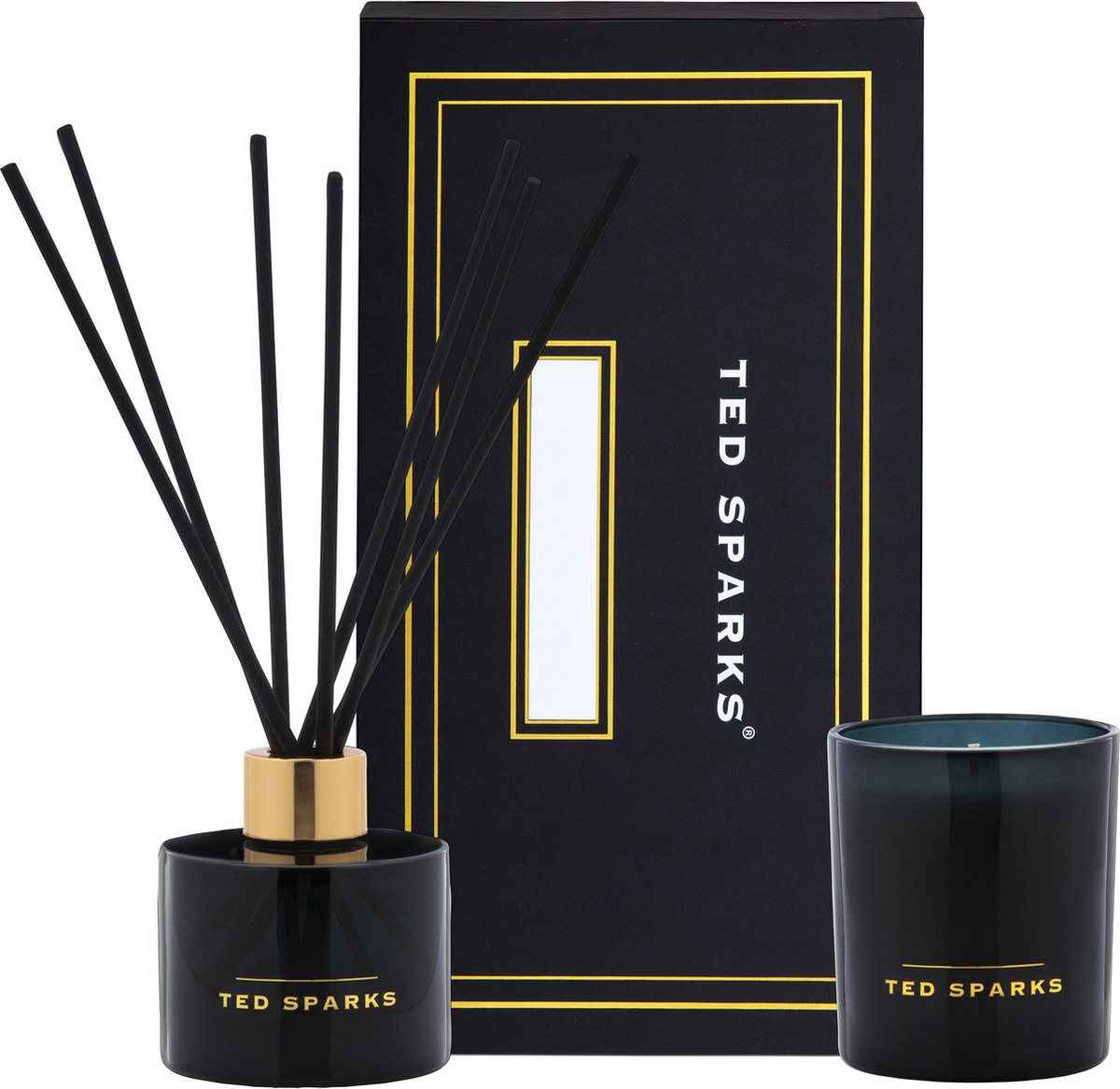 Ted Sparks diffusore per candele in bambù con peonia | 100 ml + 100 g| set 2 pz