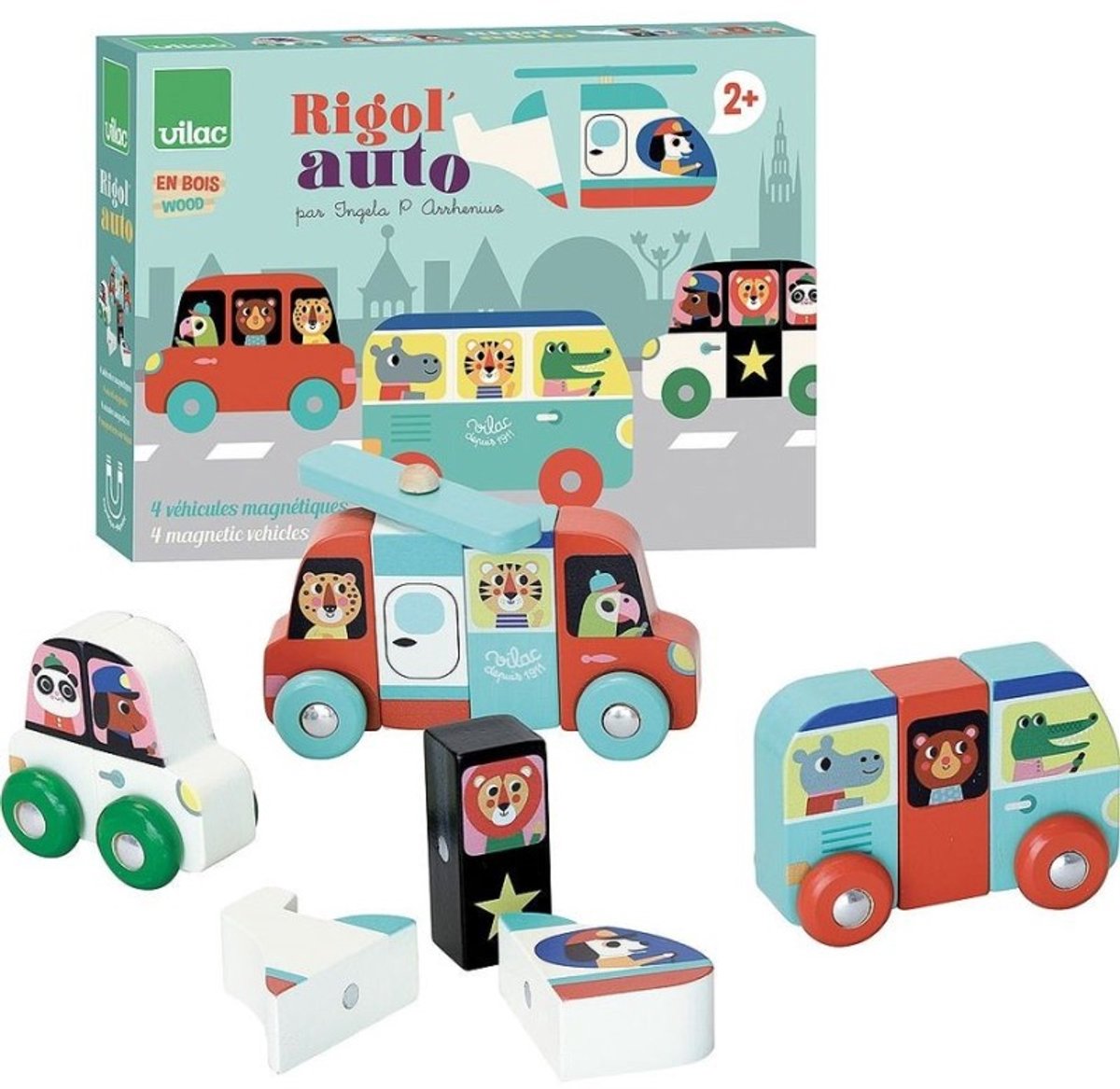 Vilac magneetset auto's