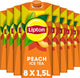 Té helado Lipton - melocotón - bajo en calorías - 8 x 1500 ml