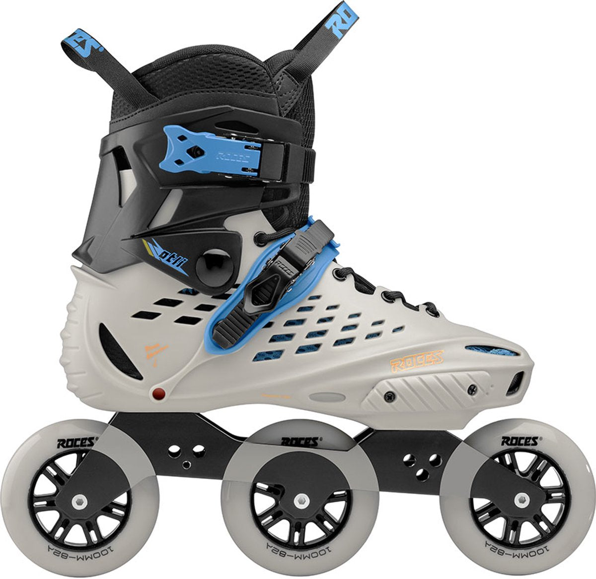 Roces otli tif 100 skeelers volwassenen – 4x100mm wielen – fitness speed inline skates – grijs zwart – maat 45